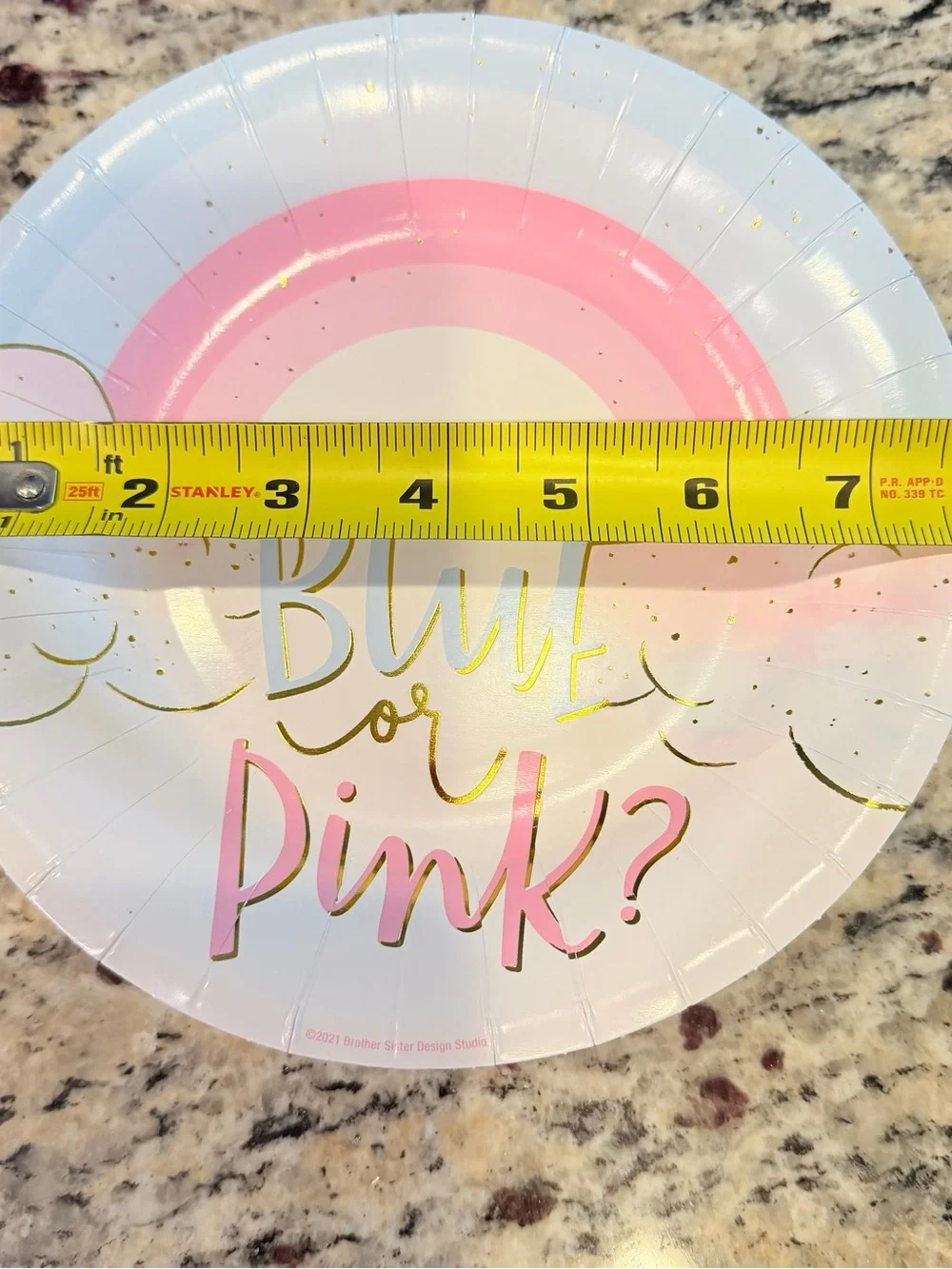 Gender Reveal Party Supplies Bundle Plates & Cups Blue or Pink